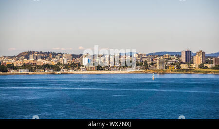 Blick von Ogden Point Cruise Ship Terminal in Victoria, BC., Kanada Stockfoto