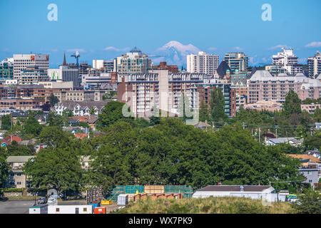 Blick von Ogden Point Cruise Ship Terminal in Victoria, BC., Kanada Stockfoto