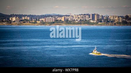 Blick von Ogden Point Cruise Ship Terminal in Victoria, BC., Kanada Stockfoto