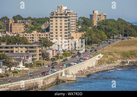 Blick von Ogden Point Cruise Ship Terminal in Victoria, BC., Kanada Stockfoto