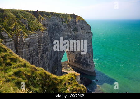 Etretat ist eine Stadt in der Normandie Stockfoto