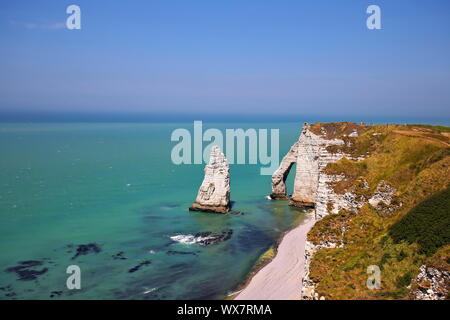 Etretat ist eine Stadt in der Normandie Stockfoto