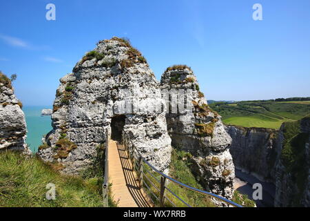 Etretat ist eine Stadt in der Normandie Stockfoto