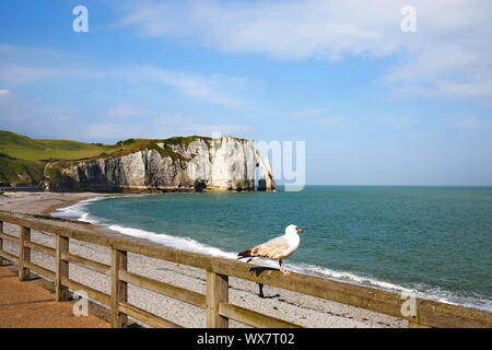 Etretat ist eine Stadt in der Normandie Stockfoto