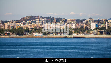 Blick von Ogden Point Cruise Ship Terminal in Victoria, BC., Kanada Stockfoto