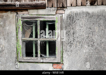 Detail eines heruntergekommenen Haus Stockfoto
