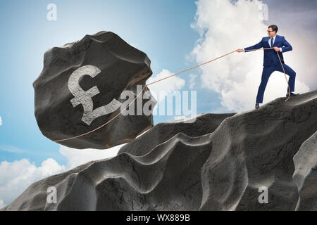 Trader trading in Britischen Pfund Stockfoto