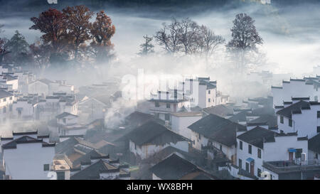 Shicheng Dorf Landschaft im frühen Morgen Stockfoto