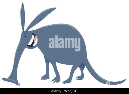 Lustige aardvark cartoon Tier Charakter Stockfoto