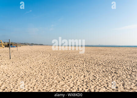 Die fünf Kilometer lange Bucht Meia Praia in Lagos, Portugal. Stockfoto