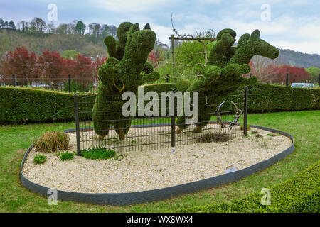 Bush Skulptur im Park - Durbuy, Belgien Stockfoto