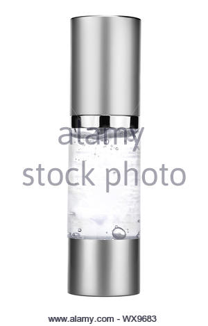 Moisturising Face Serum Fur Trockene Haut In Metallisch Glanzenden Behalter Mit Starker Kontrast Und Reflexionen Beauty Produkt Auf Weissem Hintergrund Cl Stockfotografie Alamy