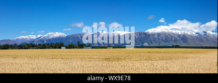 Mount Taylor und Mount Hutt Landschaft im Süden von Neuseeland Stockfoto