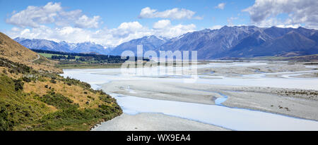 Berge Alpen Landschaft im Süden von Neuseeland Stockfoto