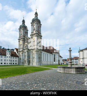 St. Gallen, SG/Schweiz - April 8, 2019: historischen Dom und Kloster in der Schweizer Stadt Stockfoto