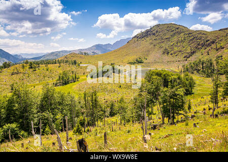 Eine der zahlreichen Gletscherseen im Nationalpark Lure, Albanien Stockfoto