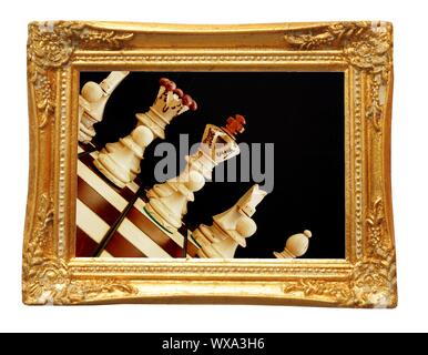 Schach Spiel übersicht Konzept für die strategische Planung Stockfoto