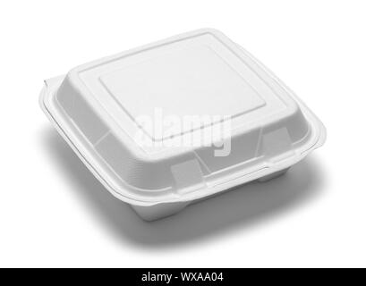 Fast food, Box isoliert auf Weiss. Stockfoto