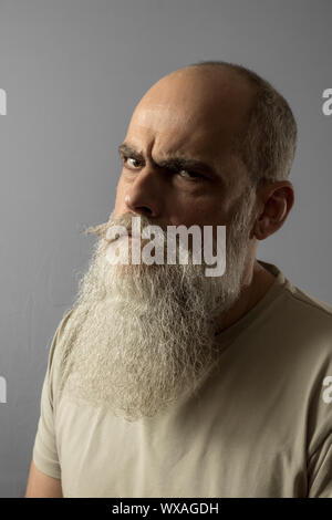 Ein bärtiger reife männliche Portrait Stockfoto