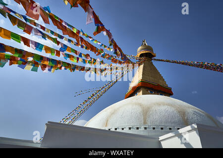 Stupa Boudna Boudhha in Kathmandu - Nepal Stockfoto