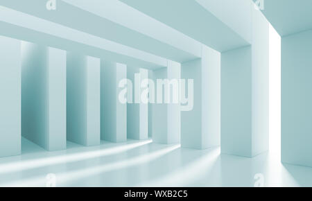 3D-Darstellung der Blauen futuristische Architektur Design Stockfoto