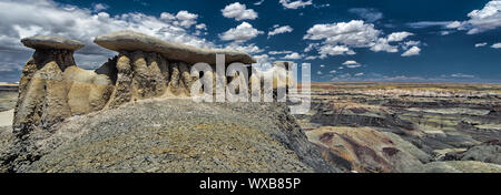 Panorama rock Wüste Landschaft im Norden von New Mexico Stockfoto