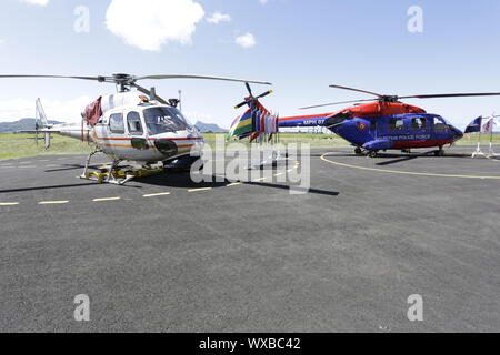 Hubschrauber SquadronMauritius: Polizeihubschrauberstaffel feiert seinen 44. Jahrestag Stockfoto