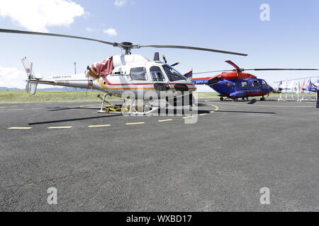 Hubschrauber SquadronMauritius: Polizeihubschrauberstaffel feiert seinen 44. Jahrestag Stockfoto