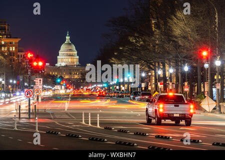 US Capitol Gebäude Sonnenuntergang Stockfoto