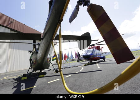 Hubschrauber SquadronMauritius: Polizeihubschrauberstaffel feiert seinen 44. Jahrestag Stockfoto