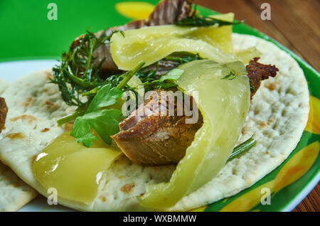 Ribeye Steak Tacos Stockfoto