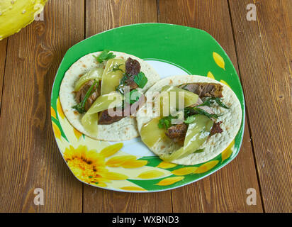 Ribeye Steak Tacos Stockfoto