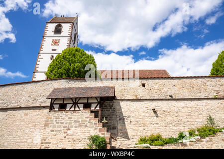 Wehrkirche in Bergfelden Deutschland Süd Stockfoto