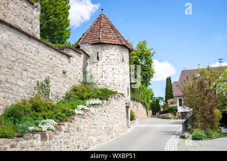 Wehrkirche in Bergfelden Deutschland Süd Stockfoto