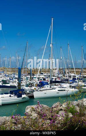 Insel D'Oleron in der französischen Charente mit Yachten im Hafen von Saint-Denis Stockfoto