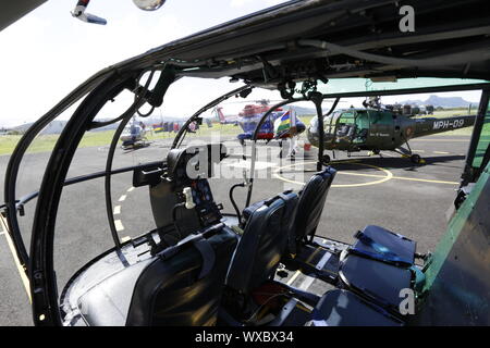 Hubschrauber SquadronMauritius: Polizeihubschrauberstaffel feiert seinen 44. Jahrestag Stockfoto