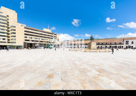 Tunjia Bolivar square Panoramaaussicht Stockfoto