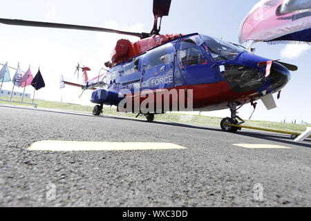 Hubschrauber SquadronMauritius: Polizeihubschrauberstaffel feiert seinen 44. Jahrestag Stockfoto