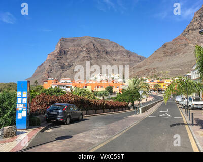 Blick auf Borbalan und La Calera im Valle Gran Rey Stockfoto