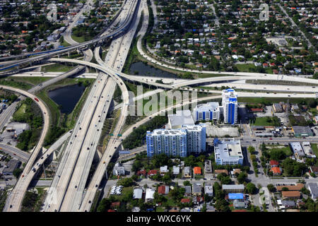 Straßen Kreuzung in Miami Stockfoto