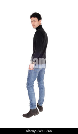 Hohe stattliche Mann in Profil, suchen Stockfoto