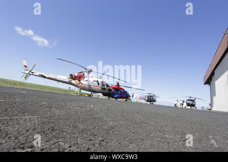 Hubschrauber SquadronMauritius: Polizeihubschrauberstaffel feiert seinen 44. Jahrestag Stockfoto