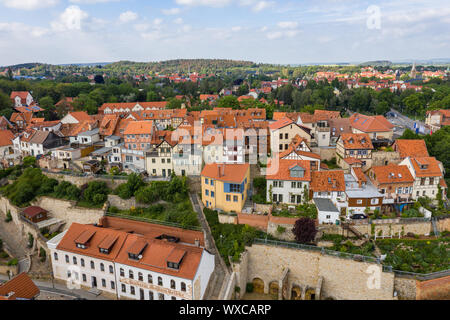 Weltkulturerbe Quedlinburg Harz Luftaufnahmen Stockfoto