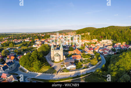 Weltkulturerbe Quedlinburg Harz Luftaufnahmen Gernrode Harz Stockfoto