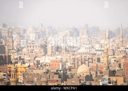 Hazey Landschaft in Kairo Ägypten Stockfoto