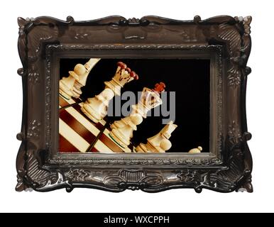 Schach Spiel übersicht Konzept für die strategische Planung Stockfoto