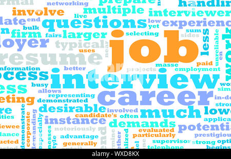Vorbereitung auf ein Vorstellungsgespräch Job als Karriere Stockfoto