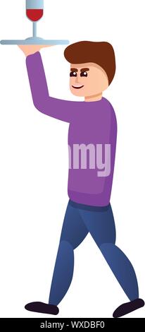 Kellner Symbol. Cartoon von Kellner vektor Symbol für Web Design auf weißem Hintergrund Stock Vektor
