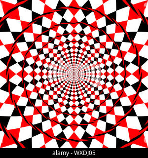 Optische Illusion fake Spirale Hintergrund Stockfoto