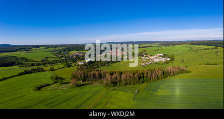 Luftbilder aus dem Harz Dorf Enkirch Stockfoto
